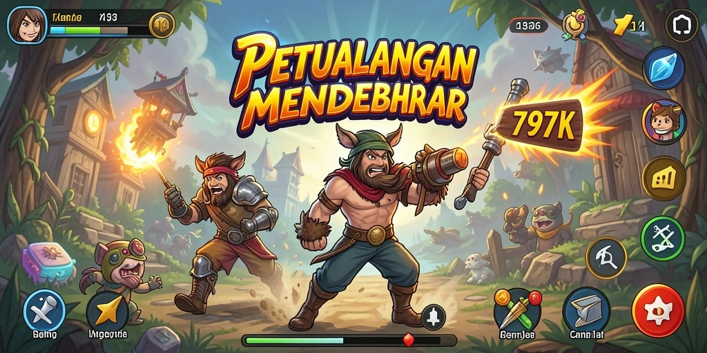 Tampilan gameplay seru dan menantang dari game arcade 797K.