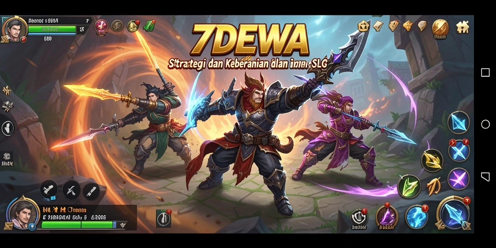 Screenshot gameplay <strong>7DEWA</strong> dengan pertempuran yang intens.