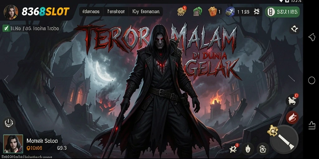 Screenshot utama 8368SLOT menampilkan aksi mendebarkan dalam suasana mencekam.