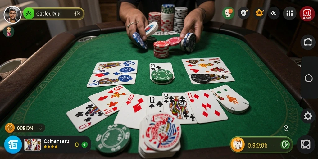 Tampilan gameplay menantang dalam permainan Gaple.