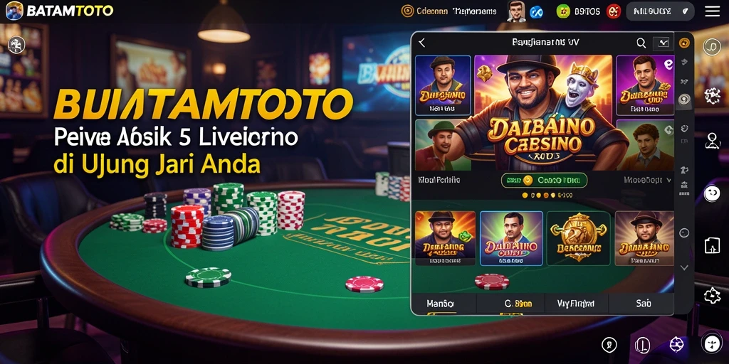 Tampilan gameplay Live Casino yang menegangkan dan interaktif di BATAMTOTO.
