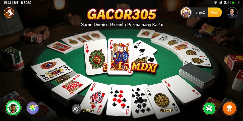 Screenshot GACOR305 menampilkan gameplay seru Domino.