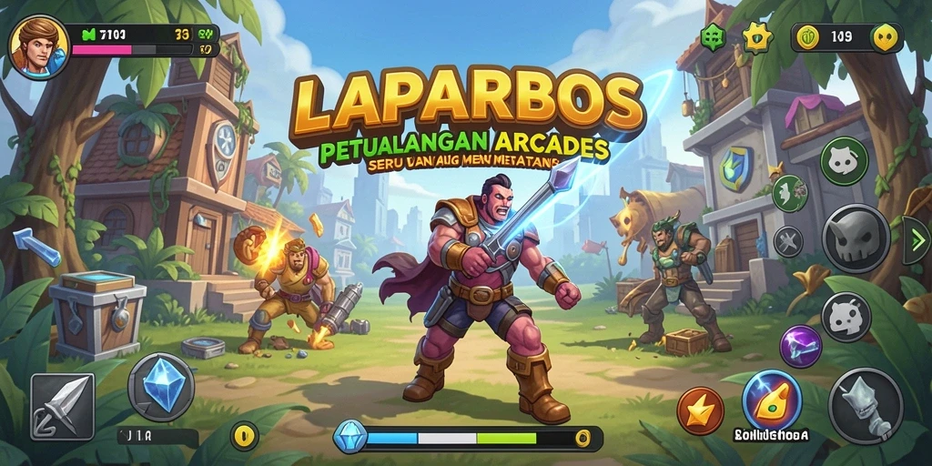 Tampilan gameplay LAPARBOS yang seru dan penuh aksi.