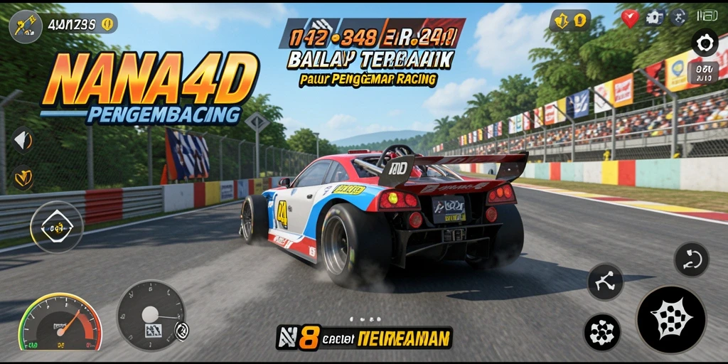 Gameplay NANA4D yang menegangkan dalam balapan yang penuh aksi.