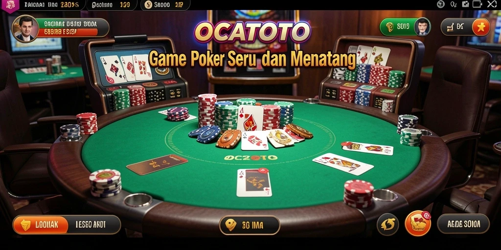 Screenshot OCATOTO menampilkan pemain bersaing dalam permainan Poker yang menarik.