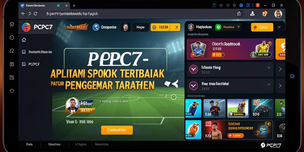 Screenshot gameplay PCPC7 menunjukkan taruhan langsung yang seru dan menarik.