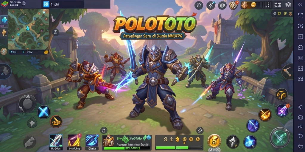 Tampilan gameplay seru dalam dunia MMORPG POLOTOTO.