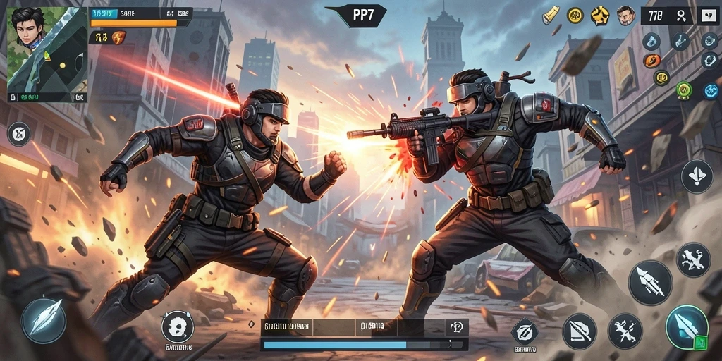 Tampilan gameplay PP7 yang menegangkan dan seru.